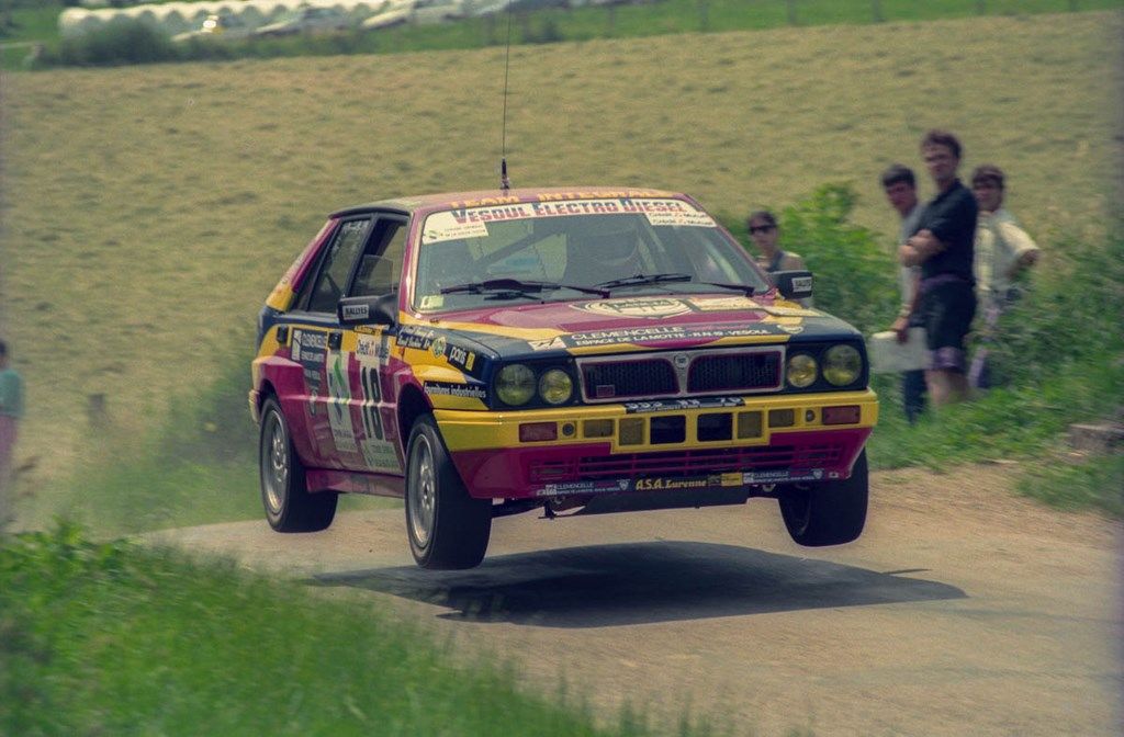 Duchene-Leuvrey sur Lancia delta HF intégrale au rallye de la Luronne 1993