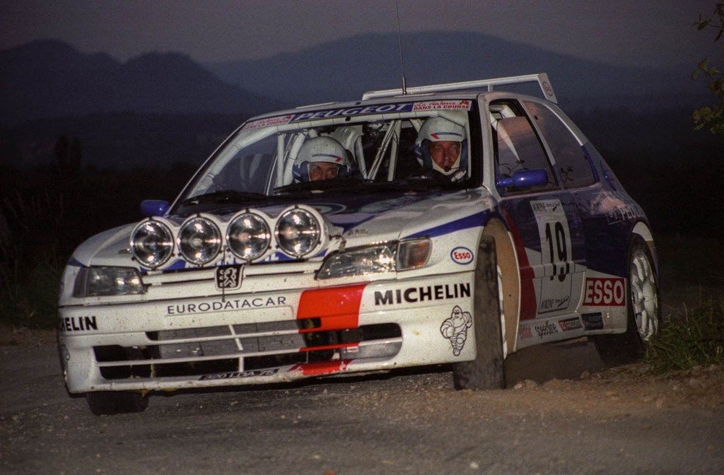 Doenlen-Sauvage sur Peugeot 306 Maxi au rallye du Mont-Blanc 1995