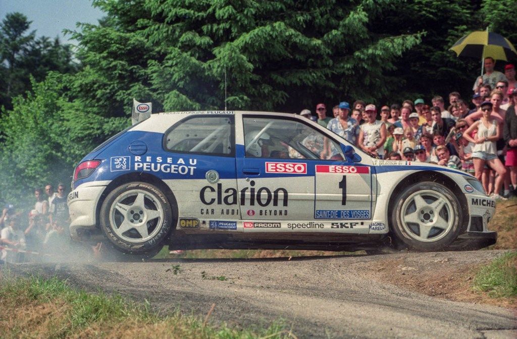 Delecour-Grataloup sur Peugeot 306 Maxi au rallye Alsace-Vosges 1996