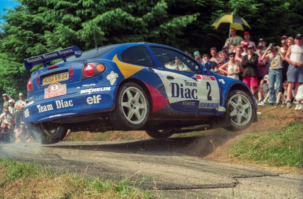 Bugalski-Chiaroni sur Renault Mégane Maxi au rallye Alsace-Vosges 1996