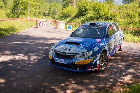 Thiebaut-O'Brien sur Subaru Impreza au rallye de la Luronne 2019