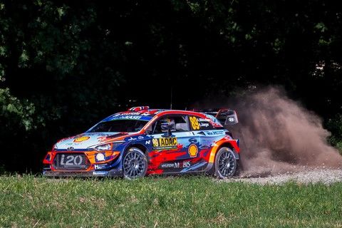 Mikkelsen-Jaeger sur Hyundai i20 WRC au Deutschland Rallye 2019