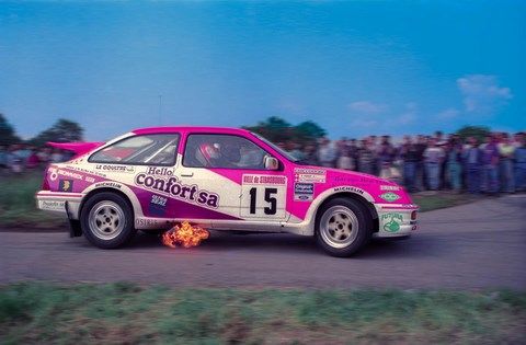 Camandona-Periat sur Ford Sierra RS Cosworth au rallye Alsace-Vosges 1990