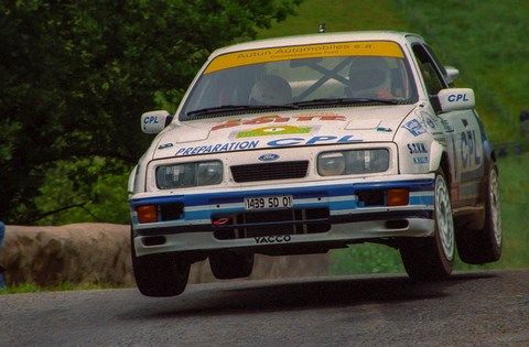 Rigollet sur Ford Sierra RS Cosworh au rallye des Vins de Mâcon 1999