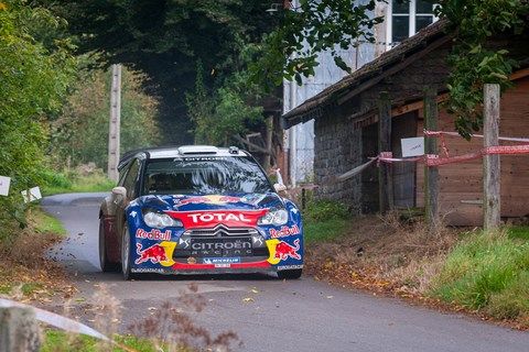 Ogier-Ingrassia lors du rallye Vosgiens 2011 sur DS3 WRC