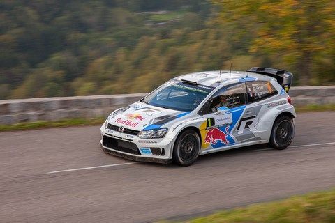 Ogier sur Polo WRC au Rallye de France 2014