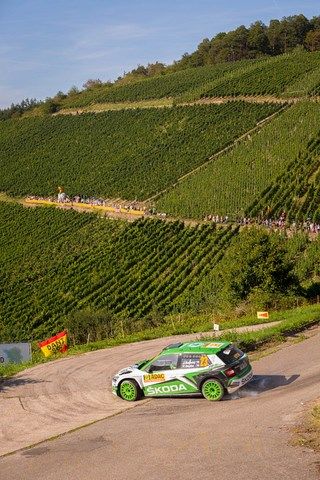 Kopecky sur Skoda Fabia au Rallye d'Allemagne 2019